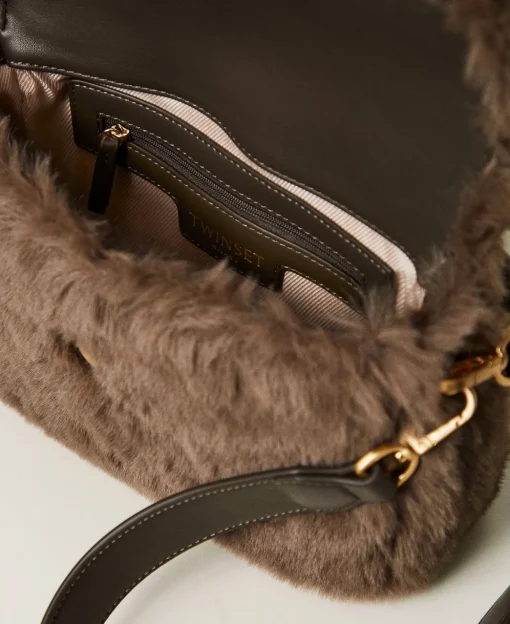 Borsa A Tracolla 'Amie' Media In Faux Fur