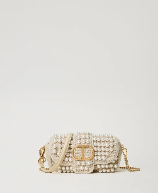 Borsa A Tracolla 'Amie' Piccola Crochet Con Perle
