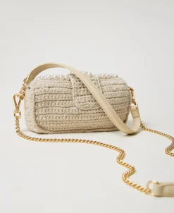 Borsa A Tracolla 'Amie' Piccola Crochet Con Perle