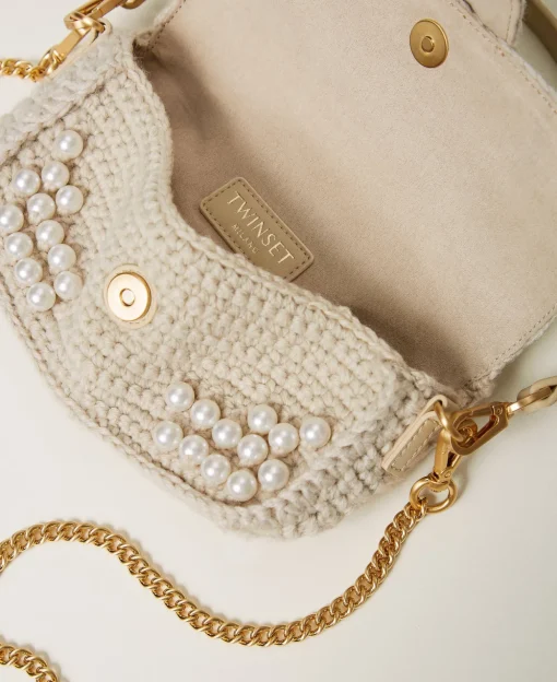 Borsa A Tracolla 'Amie' Piccola Crochet Con Perle