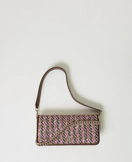 Borsa A Tracolla Con Bouclé Multicolor