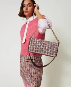 Borsa A Tracolla Con Bouclé Multicolor