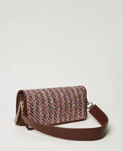 Borsa A Tracolla Con Bouclé Multicolor