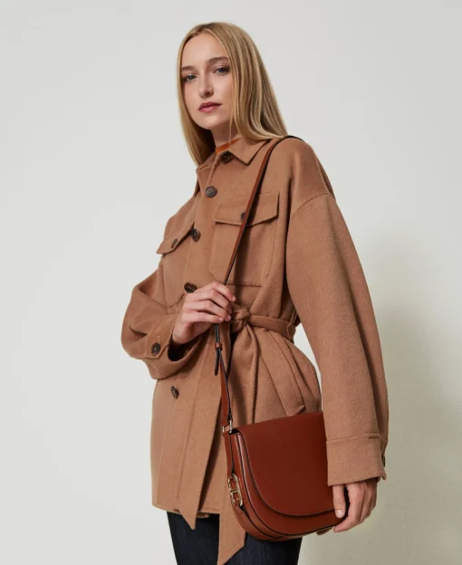Borsa A Tracolla Con Fibbia Oval T