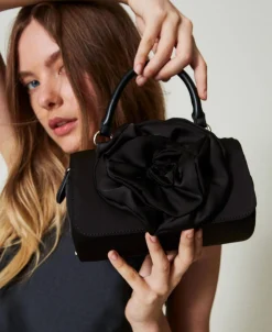 Borsa A Tracolla Con Maxi Fiore