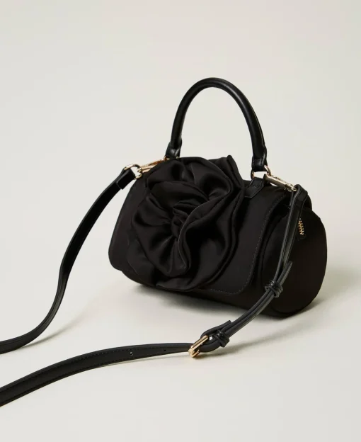 Borsa A Tracolla Con Maxi Fiore