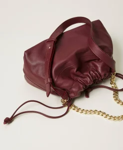 Borsa A Tracolla In Pelle Con Coulisse