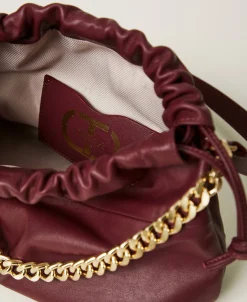 Borsa A Tracolla In Pelle Con Coulisse