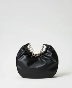 Borsa Hobo ‘Croissant’ Con Arricciatura E Oval T