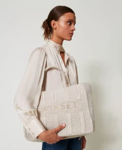 Borsa Shopper 'Bohémienne' Tricot Con Logo