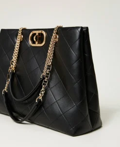 Borsa Shopper Con Chiusura Oval T