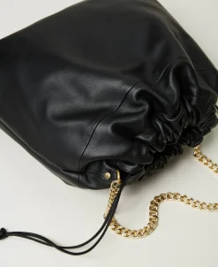 Borsa Shopper Grande In Pelle Con Coulisse