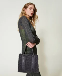 Borsa Shopper In Faux Fur Effetto Furry