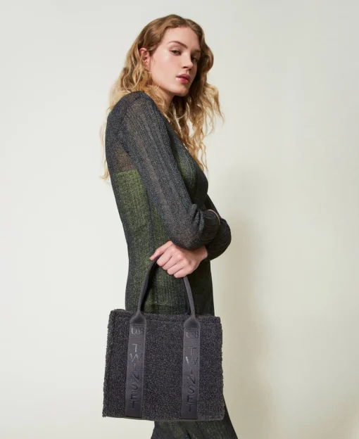 Borsa Shopper In Faux Fur Effetto Furry