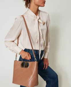 Borsa Shopper 'Lila' Trapuntata Con Manico Oval T