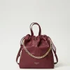 Borsa Shopper Media In Pelle Con Coulisse