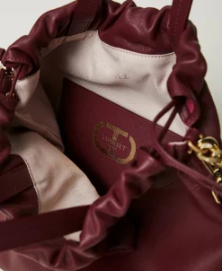 Borsa Shopper Media In Pelle Con Coulisse