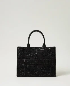 Borsa Shopper 'Victoria' Con Ricamo E Logo