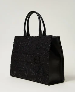Borsa Shopper 'Victoria' Con Ricamo E Logo