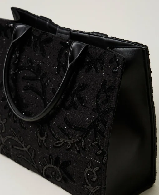 Borsa Shopper 'Victoria' Con Ricamo E Logo