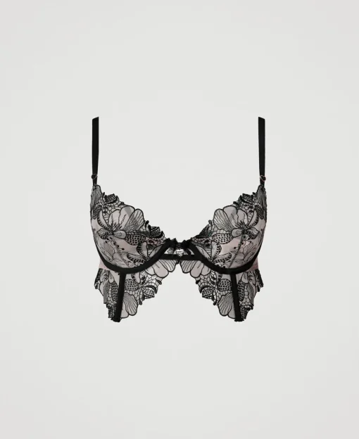 Bustino In Tulle Ricamato