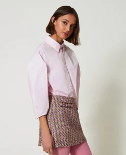 Camicia Boxy Con Cravattino