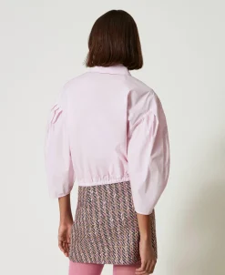 Camicia Boxy Con Cravattino