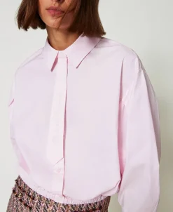 Camicia Boxy Con Cravattino