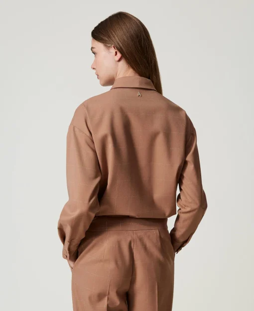 Camicia Check Con Lurex