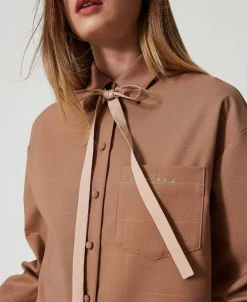 Camicia Check Con Lurex