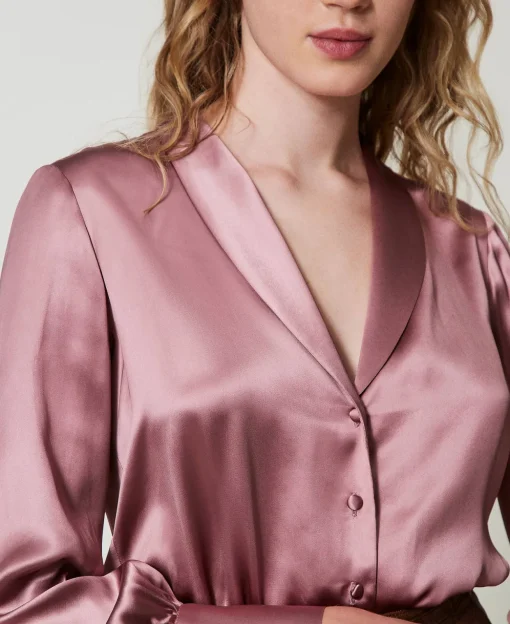Camicia Con Collo A Scialle