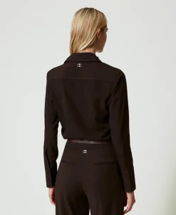 Camicia In Crêpe De Chine