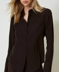 Camicia In Crêpe De Chine