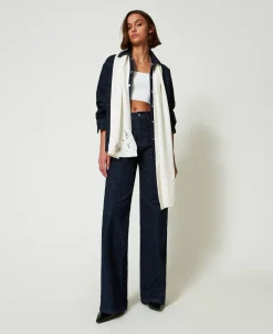 Camicia In Jeans Con Strass