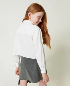 Camicia In Popeline Con Cravatta