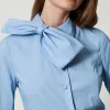 Camicia In Popeline Con Fiocco