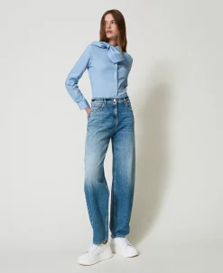 Camicia In Popeline Con Fiocco
