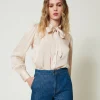 Camicia In Raso Con Fiocco