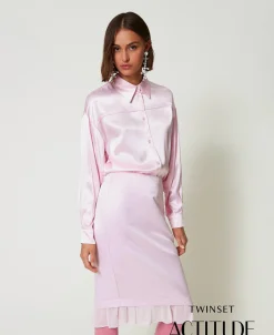 Camicia In Raso Martellato