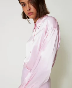 Camicia In Raso Martellato