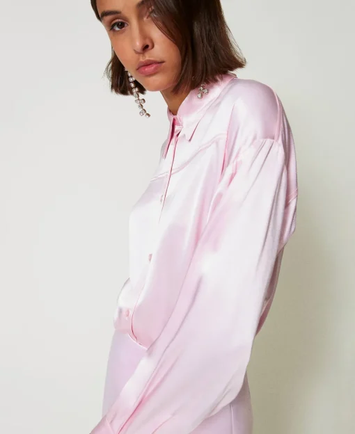 Camicia In Raso Martellato