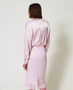Camicia In Raso Martellato