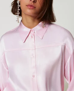 Camicia In Raso Martellato