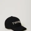 Cappello Da Baseball In Panno Con Logo