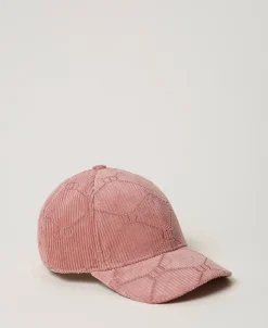 Cappello Da Baseball In Velluto Con Oval T
