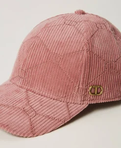 Cappello Da Baseball In Velluto Con Oval T