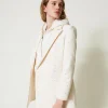 Cappotto Corto In Panno Con Strass