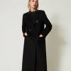 Cappotto Di Linea Dritta In Misto Lana