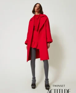Cappotto Doppiopetto In Panno