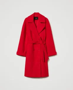Cappotto Doppiopetto In Panno